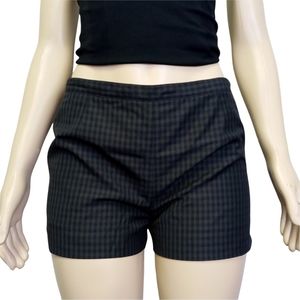 A.P.C. Blue and Black Gingham Plaid Shorts